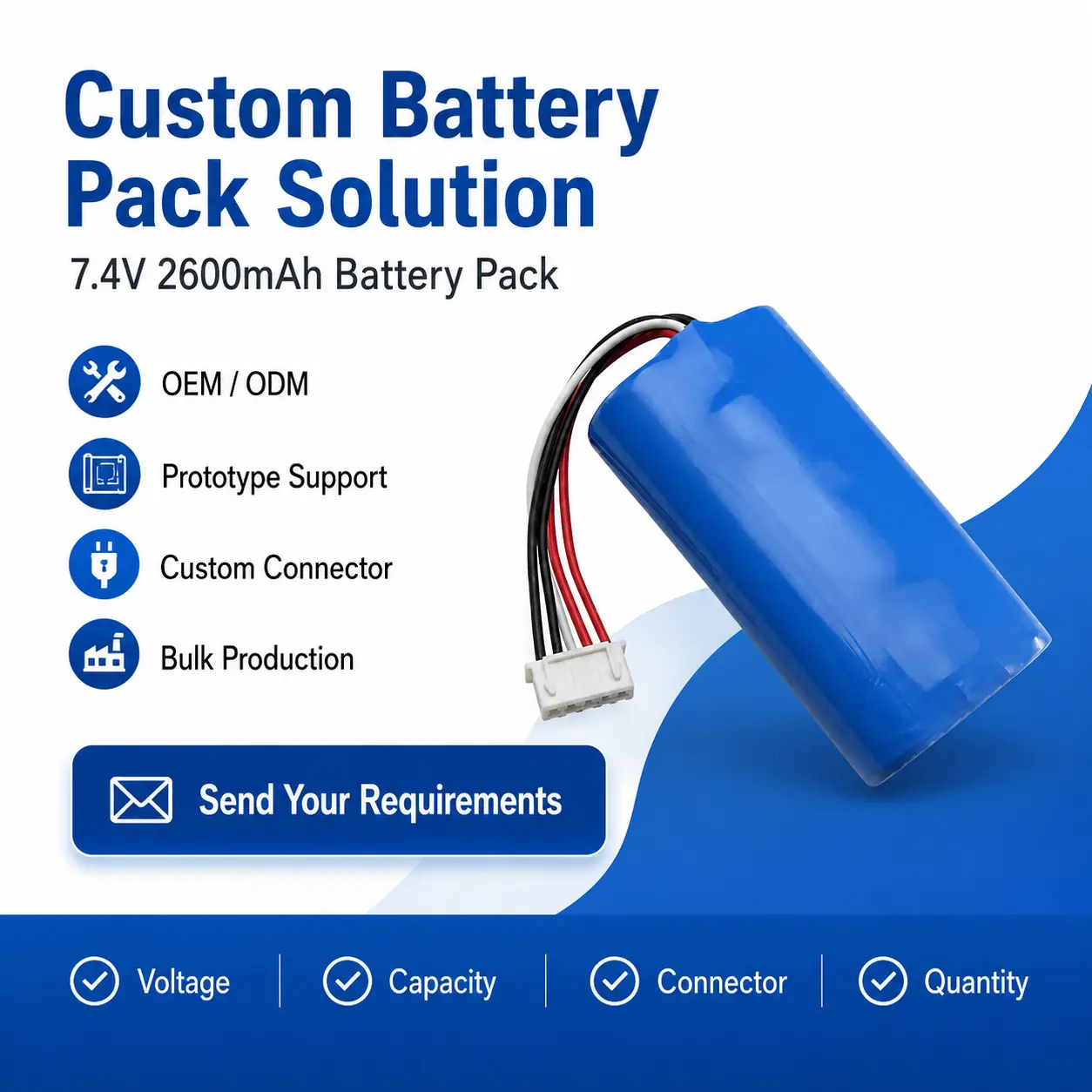 7.4v 2600mah Battery Pack